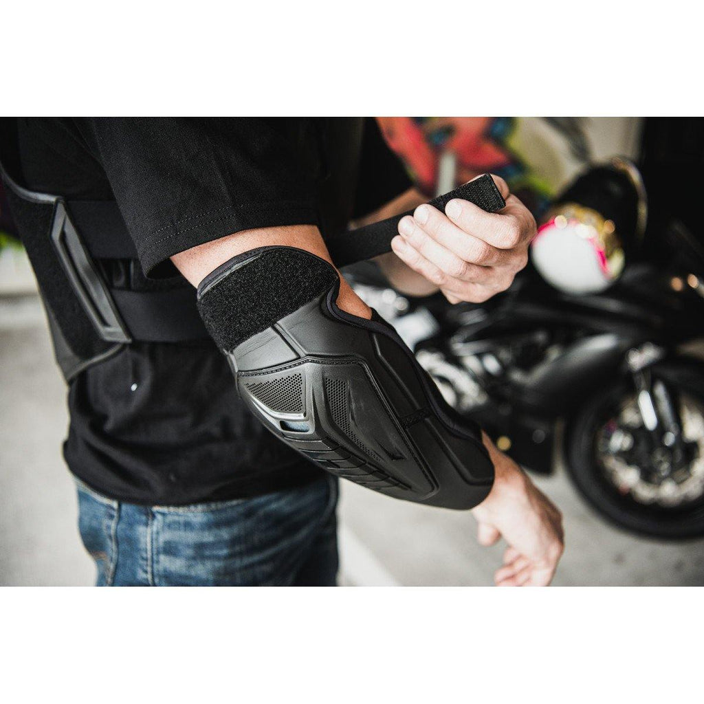 ICON ELBOW FIELD ARMOR 3 BLACK - Alhawee Motors