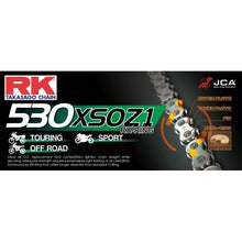 Load image into Gallery viewer, RK XSOZ1 RIVET LINK 530 X-RING REPLACEMENT DRIVE CHAIN / NATURAL - Alhawee Motors