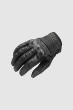 Load image into Gallery viewer, Leather Motorcycle Gloves - ONYX BLACK 01