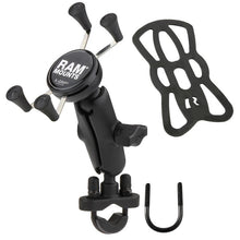 Load image into Gallery viewer, RAM MOUNT X-GRIP DEVICE HOLDER HANDLEBAR MOUNT ALUMINUM STEEL BLACK - Alhawee Motors