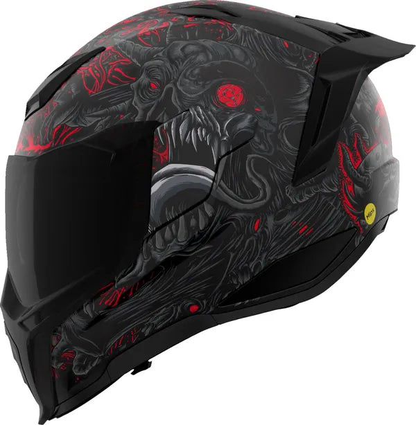 ICON HELMET ULTRAFLITE MISANTHROPE BK
