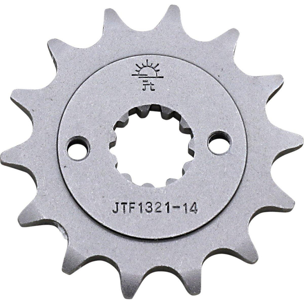 JT SPROCKETS JTF1321.14 FRONT REPLACEMENT SPROCKET 14 TEETH 520 PITCH NATURAL STEEL - Alhawee Motors