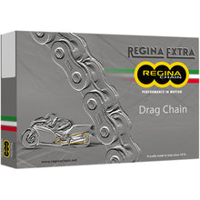 Load image into Gallery viewer, REGINA 520/135 DR 150 CLIP LINK 520 NON-SEAL DRAG RACING DRIVE CHAIN / GOLD|BLACK / STEEL