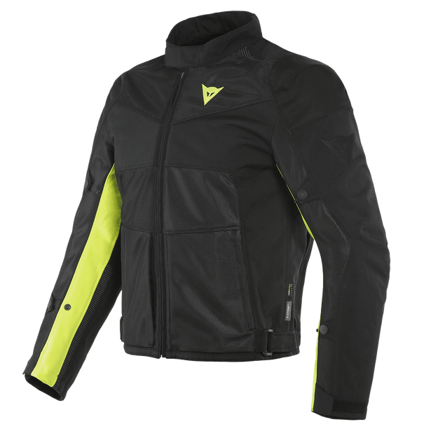 DAINESE SAURIS 2 D-DRY® JACKET BLACK/FLUO-YELLOW - Alhawee Motors