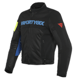 DAINESE VR46 GRID AIR TEX JACKET BLACK/BLUE/FLOU-YELLOW