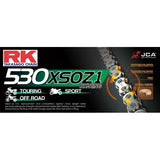 سلسلة محرك أقراص أكس رينج X-Ring 530 بديلة، عادية مع مربط برشام أركيه RK XSO 