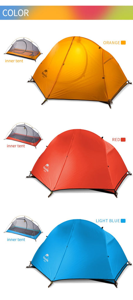 NATUREHIKE BACKPACK TENT 20D/210T FOR 1 PERSON NH18A095 - Alhawee Motors