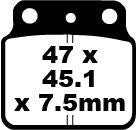 BRAKE PAD FA-R SERIES SINTERED METAL FA137R