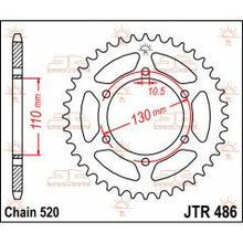 Load image into Gallery viewer, JT SPROCKETS JTR486.42 REAR REPLACEMENT SPROCKET 42 TEETH 520 PITCH NATURAL STEEL - Alhawee Motors